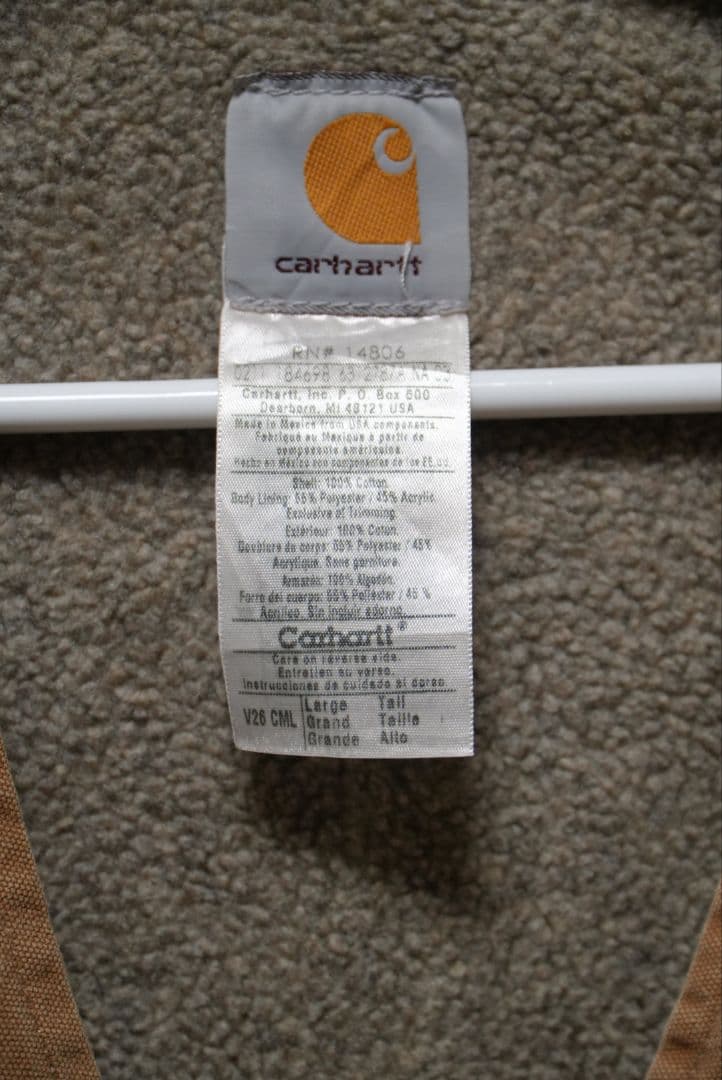 2*0様 希少 Carhartt ベスト キャメルブラウン L Tall