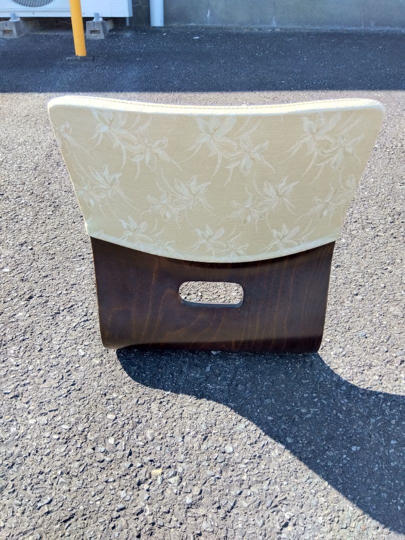 木工座椅子　穴あきデザインの座椅子　10脚セット