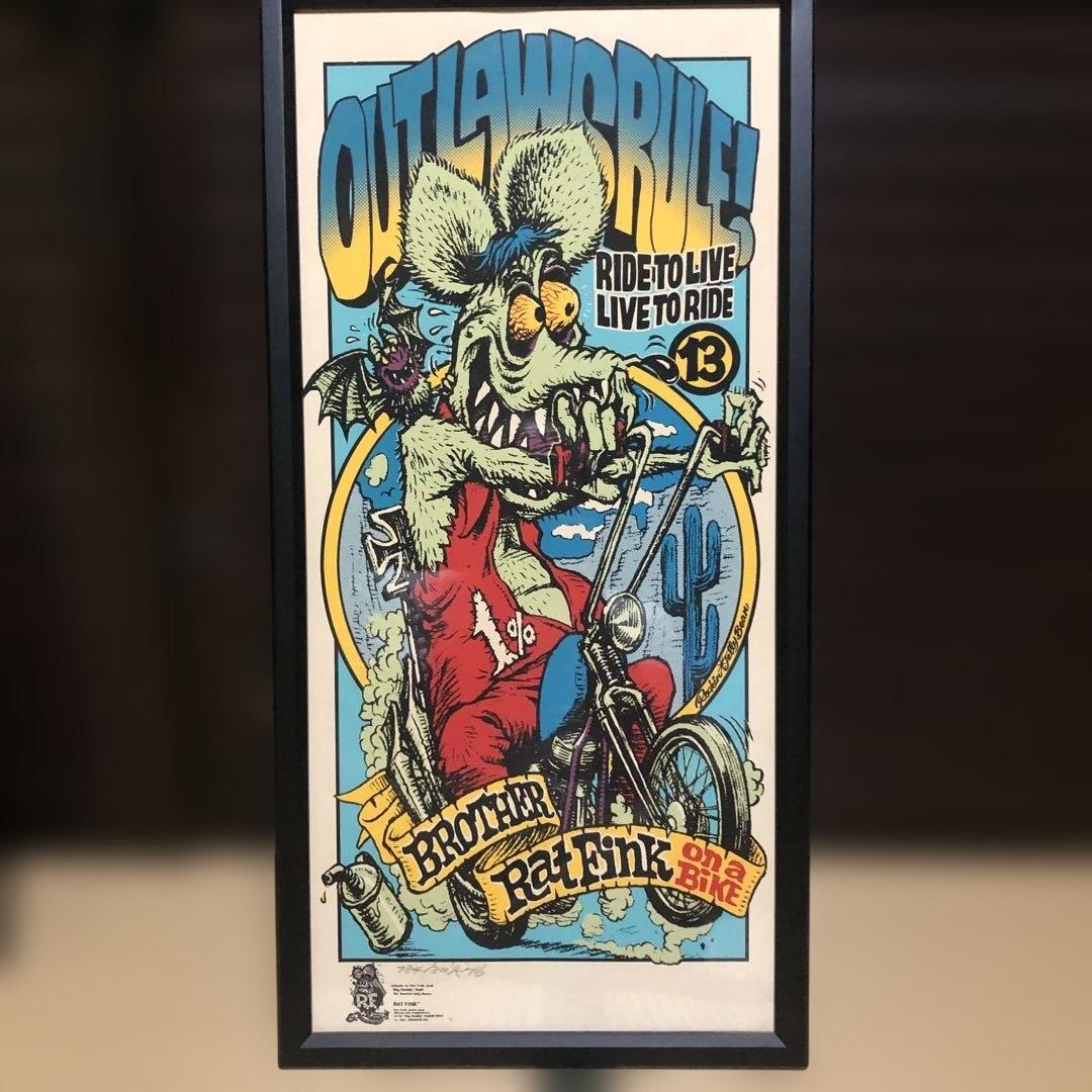 ロッキンジェリービーン、Rat Fink シルクスクリーン版画