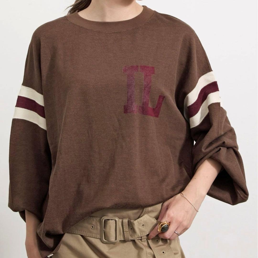 美品　REMI RELIEF FOOTBALL LONGSLEEVE Tブラウン