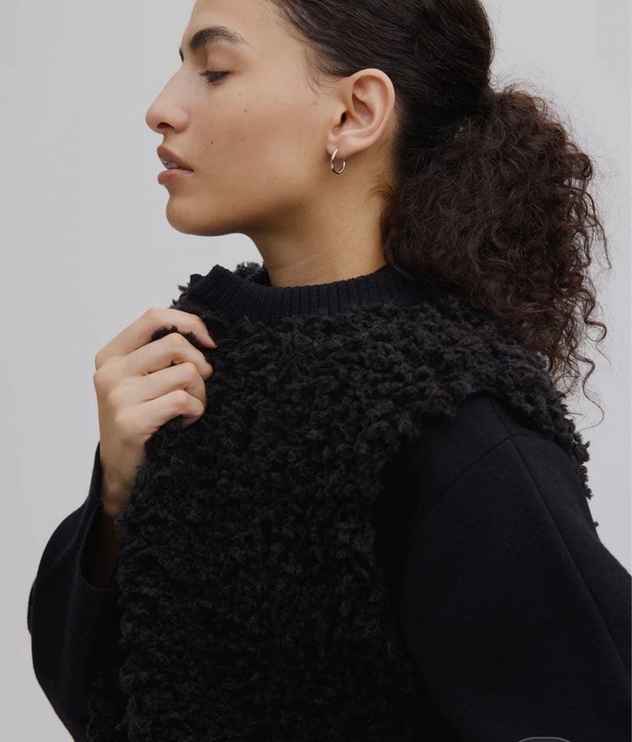 AMERI UND COMPACT BOA KNIT VESTブラックF新品