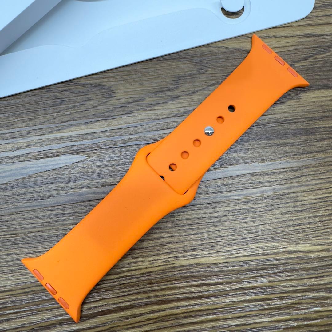 2716 Apple Watch エルメス　オレンジ　スポーツ　シリコンバンド