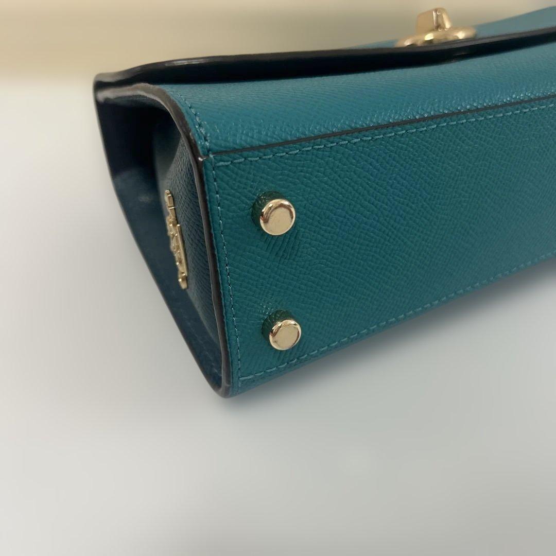 COACH ターコイズ ハンドバッグ