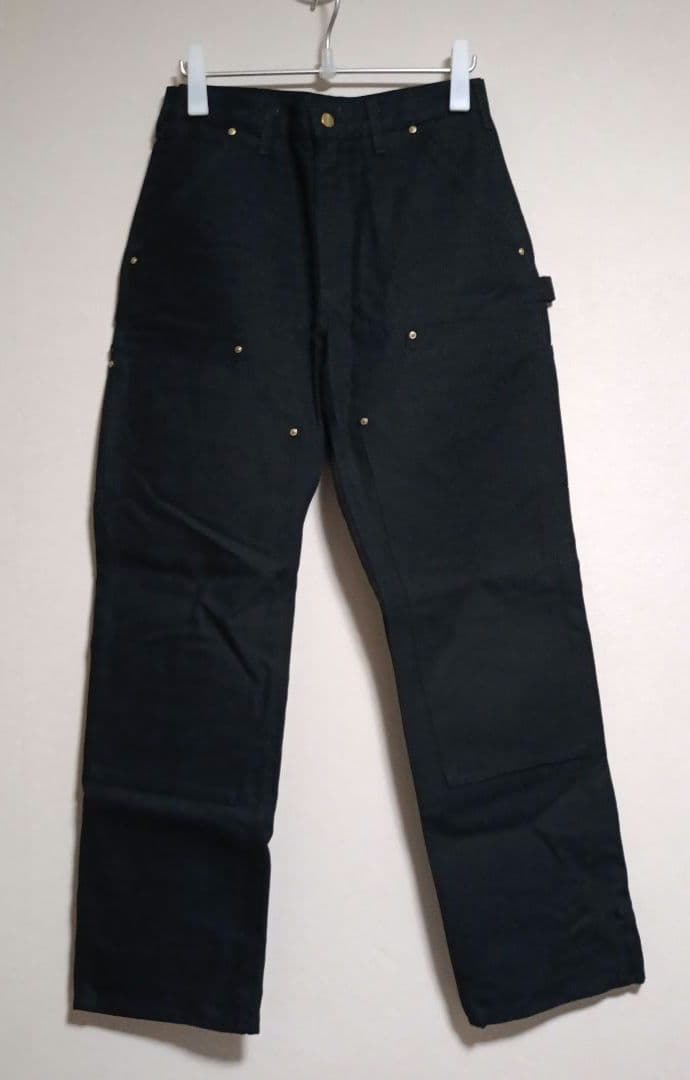 2/6出品終了　美品　カーハート　ダブルニーパンツ　ブラック　メキシコ製