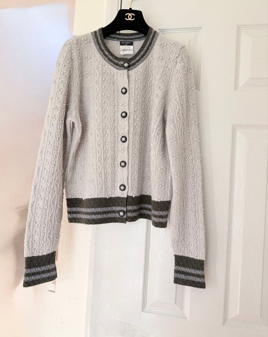 CHANEL シャネル CCジュエル ボタン カシミア カーディガン