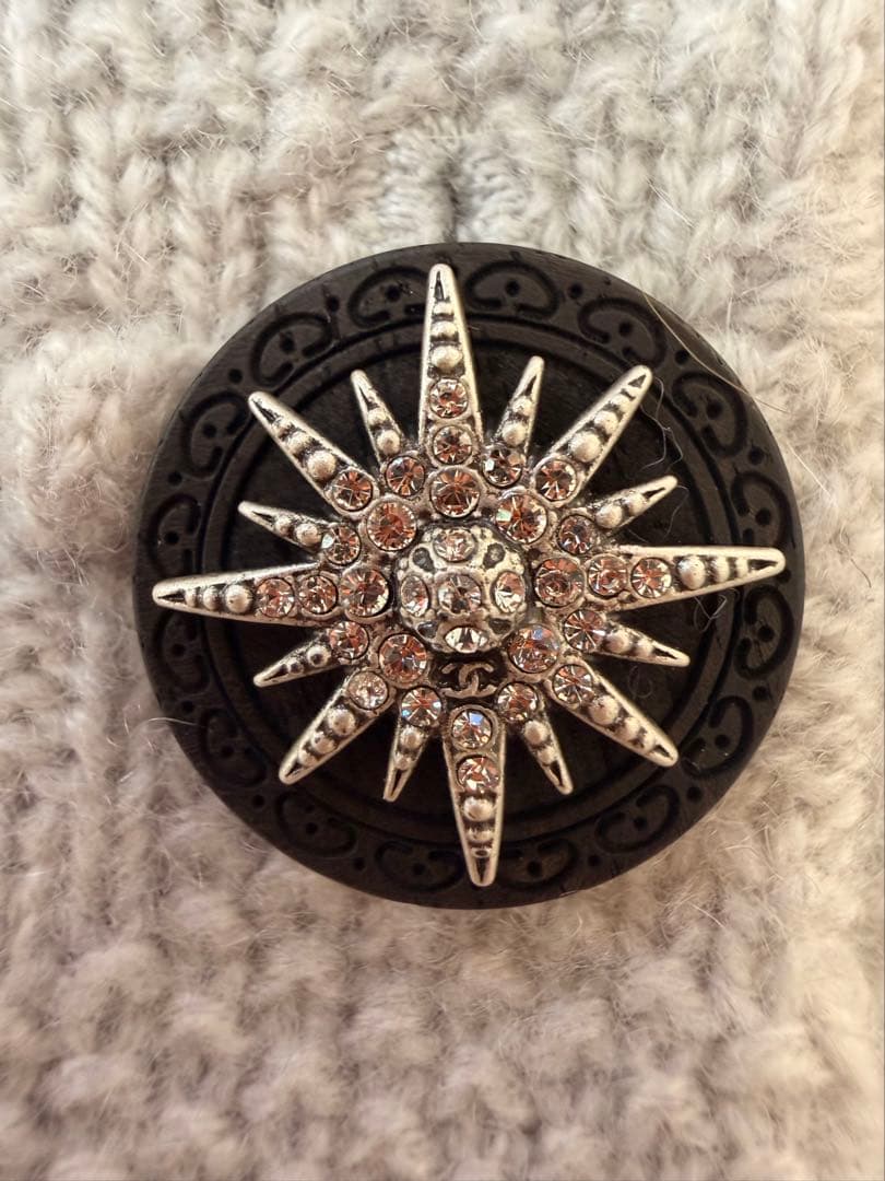 CHANEL シャネル CCジュエル ボタン カシミア カーディガン