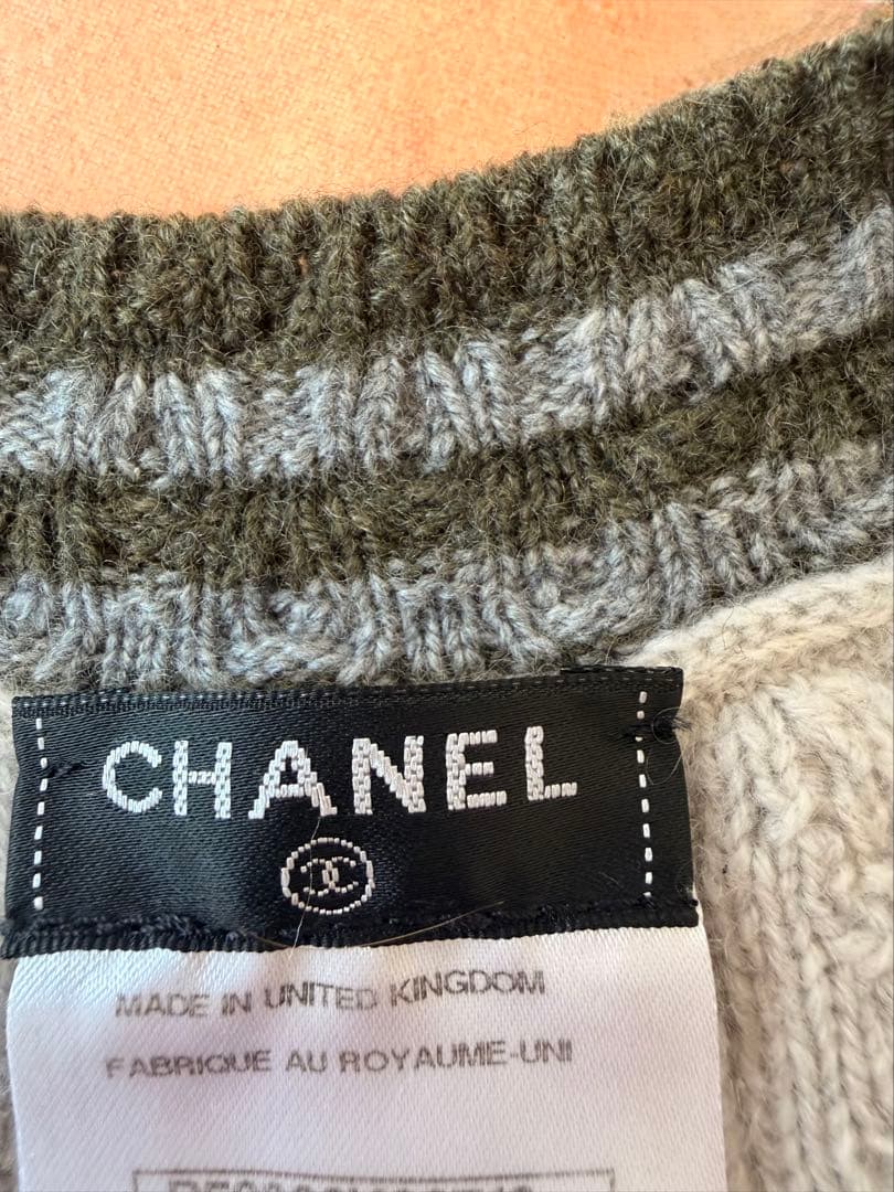 CHANEL シャネル CCジュエル ボタン カシミア カーディガン