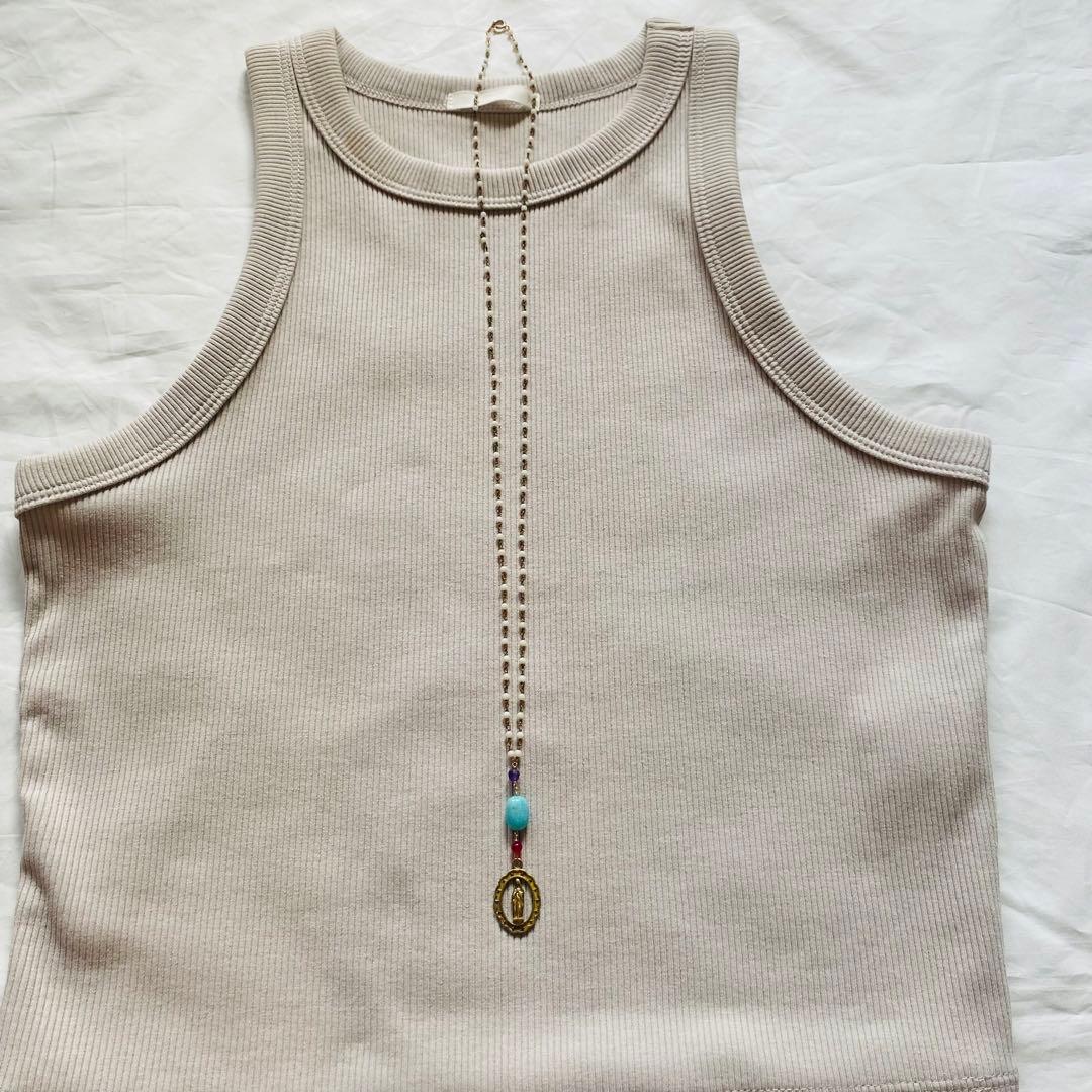 マジョラム★MARJORAM★天然石★ターコイズ★ ロザリオ★ネックレス