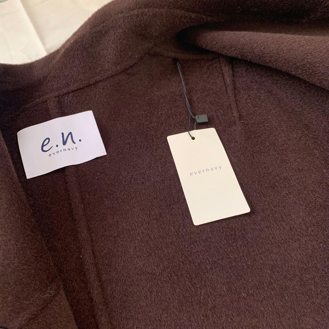 evernavy エバーネイビー ウールリバーPコート新色ブラウンM 今季