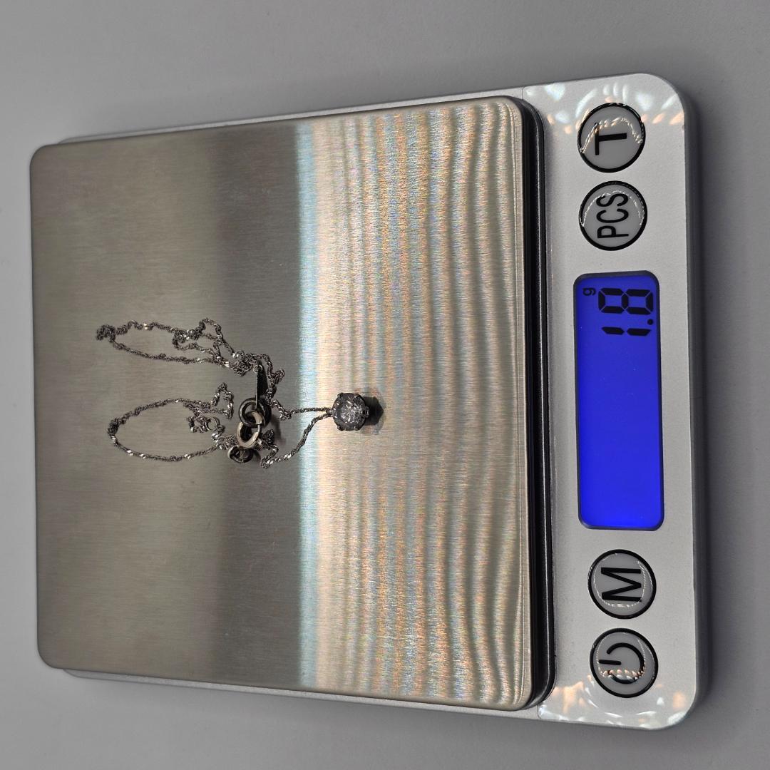 大粒 1.3ct 天然ダイヤモンド ネックレス Pt900 1粒ダイヤ