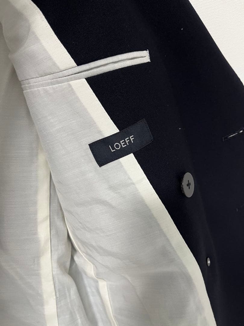 LOEFF ネイビー ダブルブレストジャケット