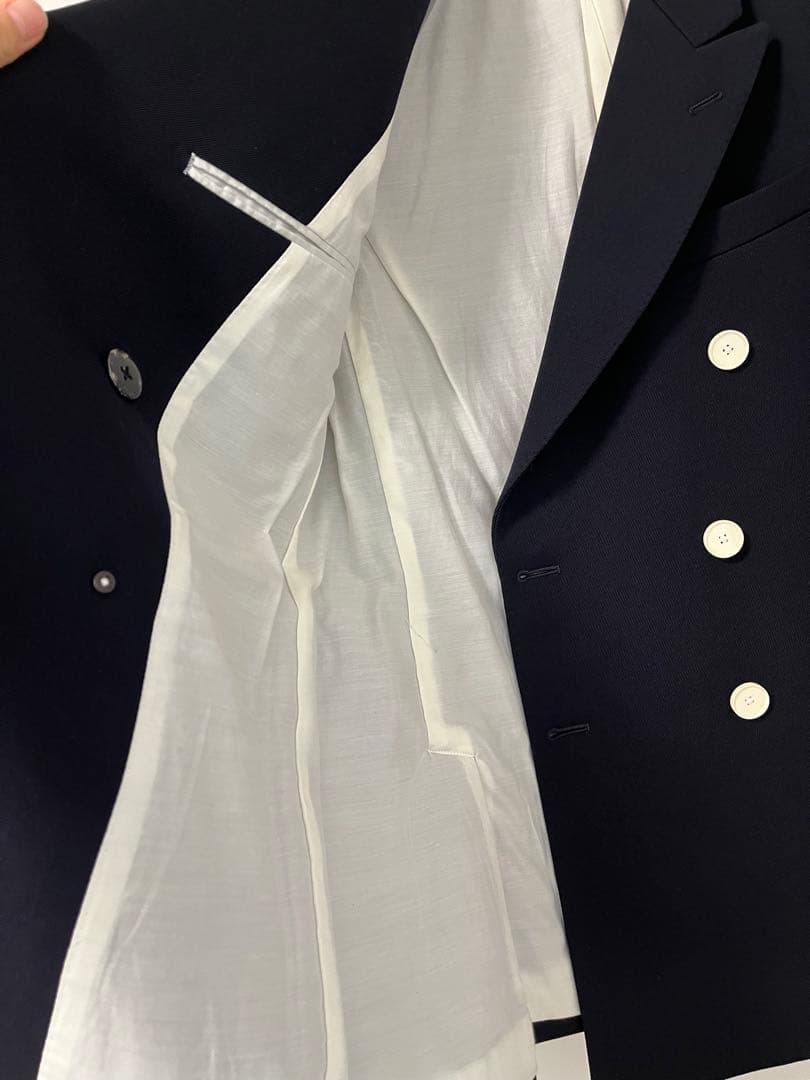 LOEFF ネイビー ダブルブレストジャケット