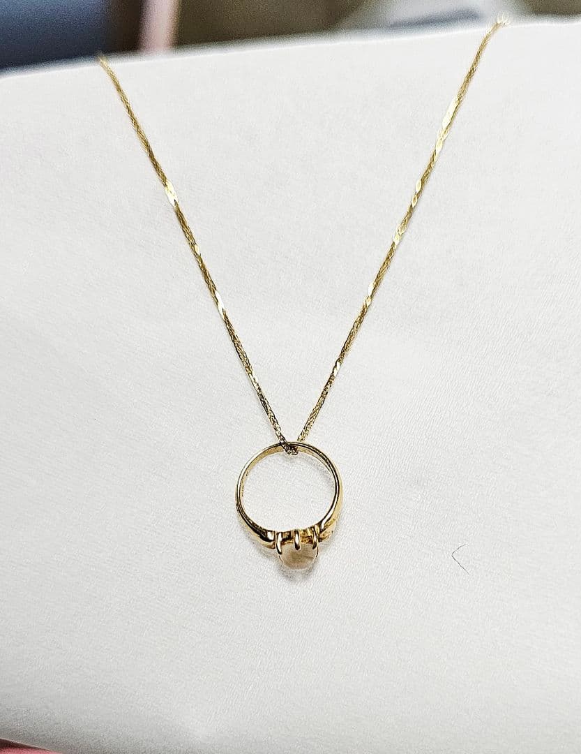 ぶ*ん様 K18 ミニリング ペンダントトップ 約0.4g 18金 シンプルデザ