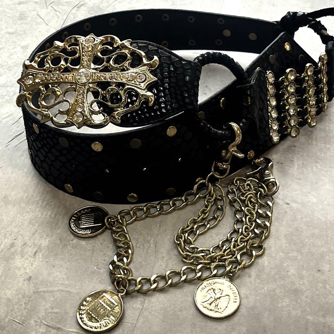 d.i.a クロスバックル　キラキラ　ベルト Y2K 00s 平成ギャル 渋谷