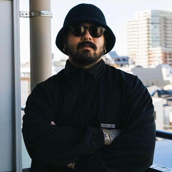 極美品 24ss COOTIE ニット クラッシャーハット ブラックF タグ付属