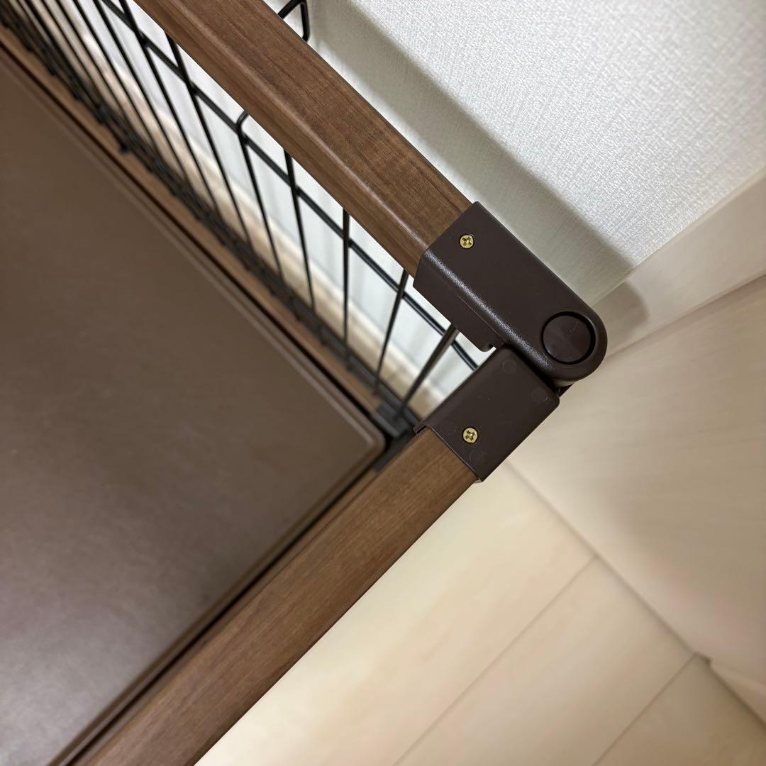 【数回のみ使用の美品】アイリスオーヤマ/ペットゲージ/オープンウッディサークル