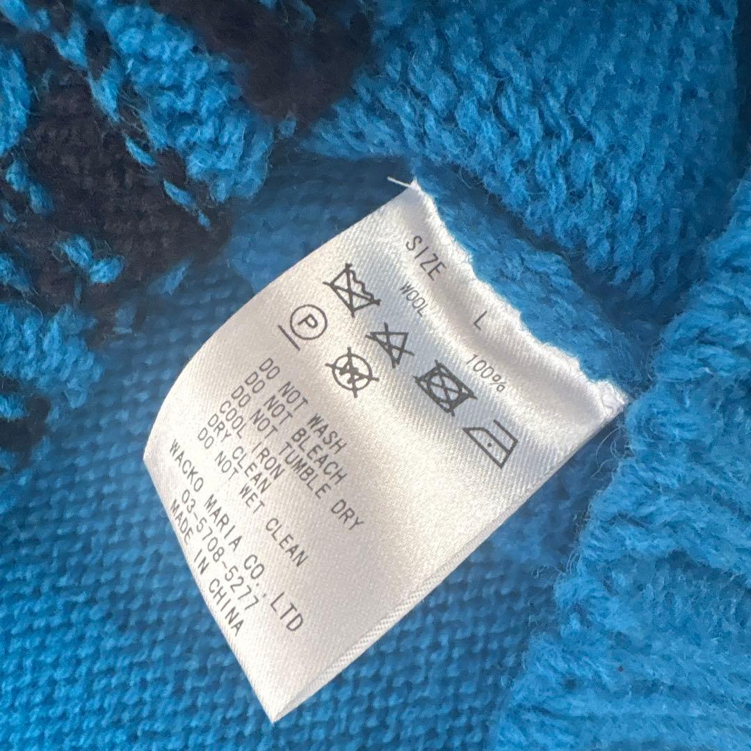 即完売　WACKOMARIA KNIT ワコマリア　セーター ブルー Lサイズ
