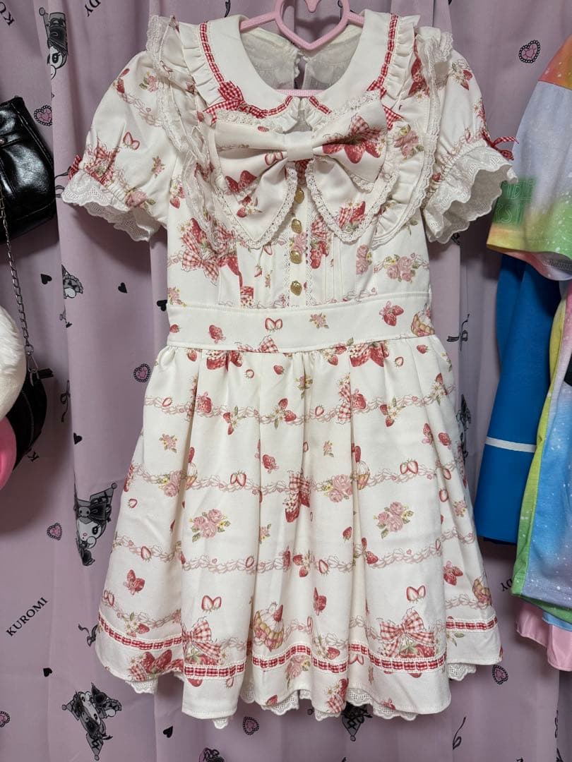 LIZLISA Creamy Berry柄ワンピース 半袖