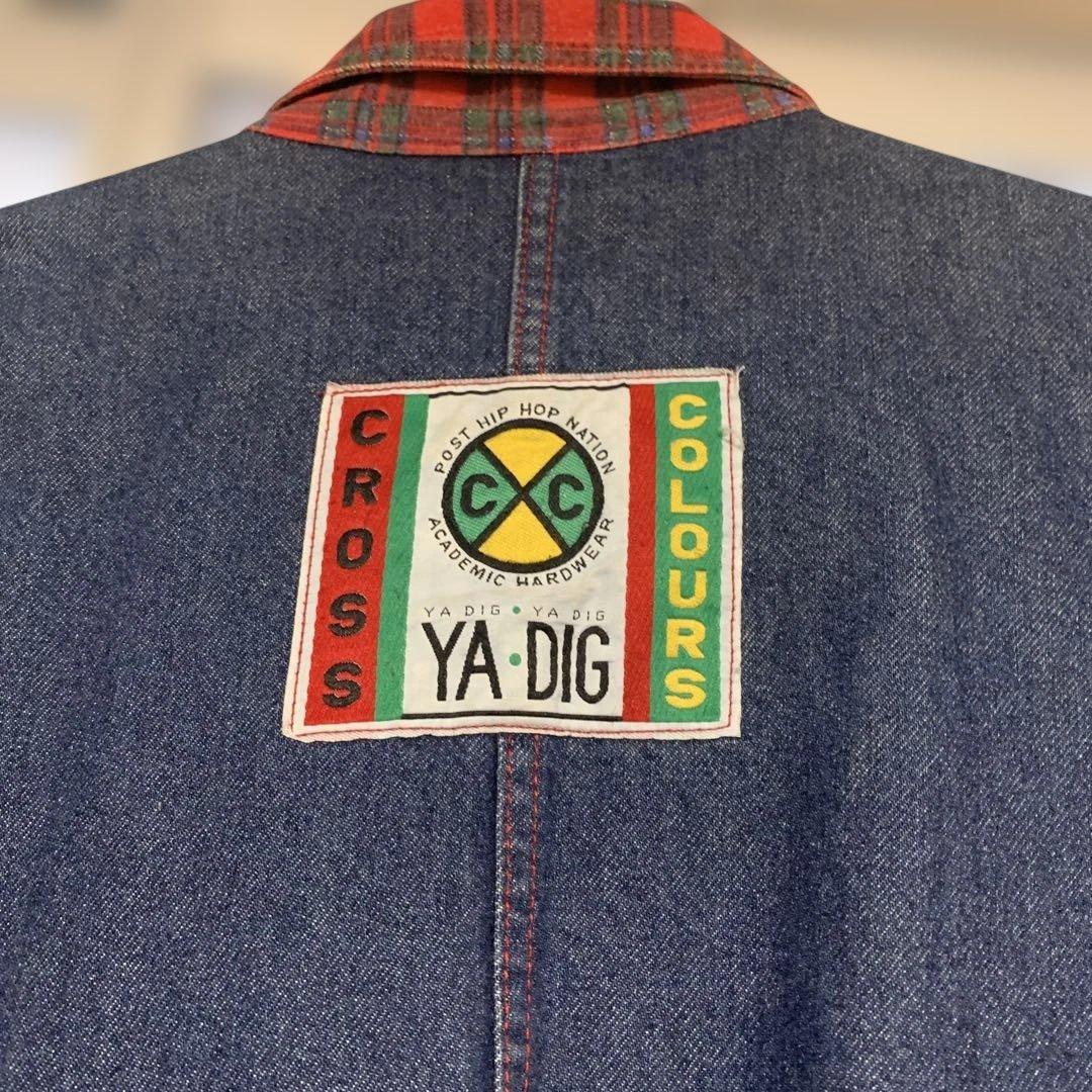 90s USA CROSS COLOURS K9デニムカバーオールジャケット