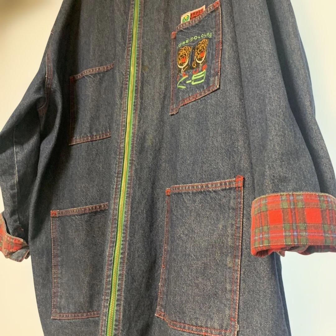 90s USA CROSS COLOURS K9デニムカバーオールジャケット