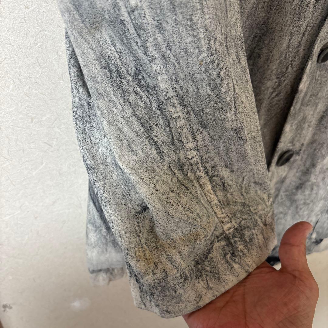 チ*ー様 Issey Miyake ノーカラージャケット グレー系 テクスチャー