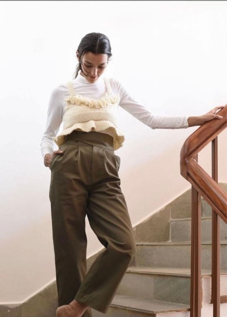 PUR 池田泉　2tuck gurkha pants (olive)