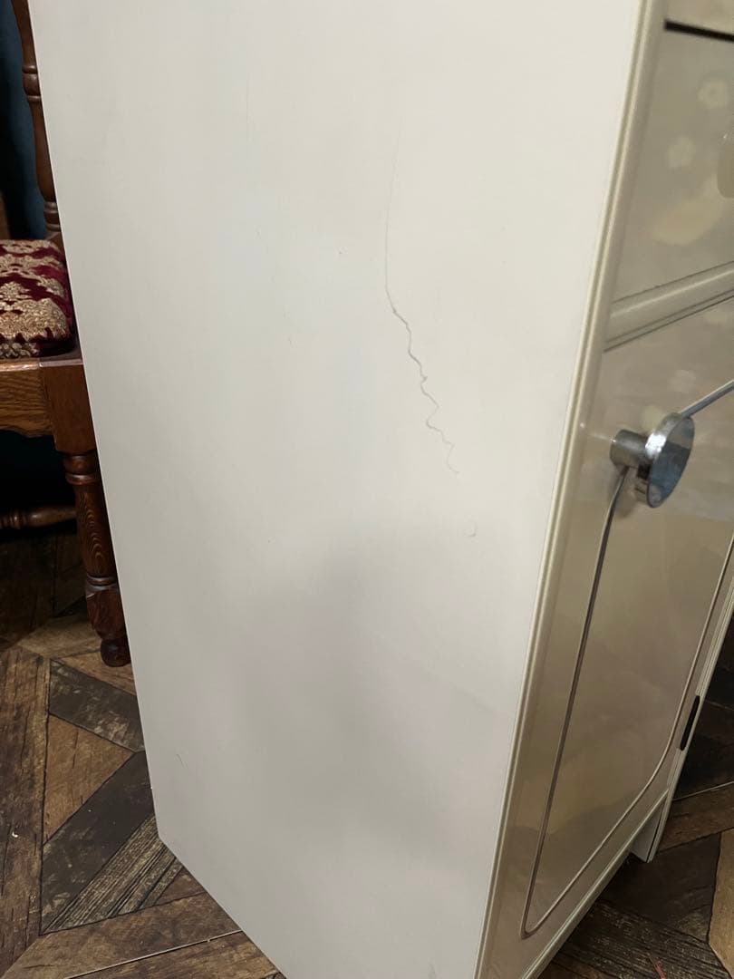 アーチ型 食器棚 飾り棚 小ぶり スリム 白 ホワイト 水屋 当時物 昭和レトロ