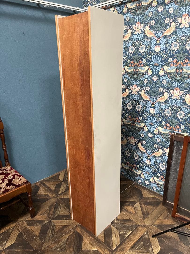 アーチ型 食器棚 飾り棚 小ぶり スリム 白 ホワイト 水屋 当時物 昭和レトロ