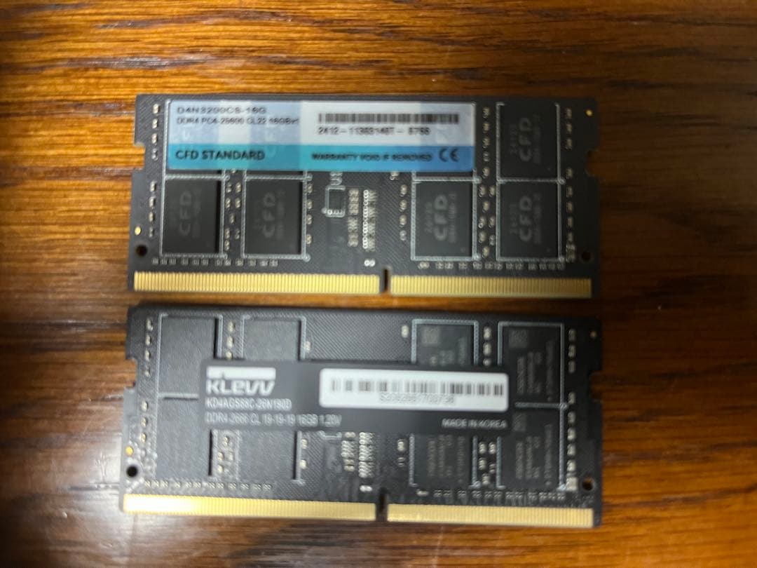 DDR4 16GB ノート用メモリ 2枚　32GB