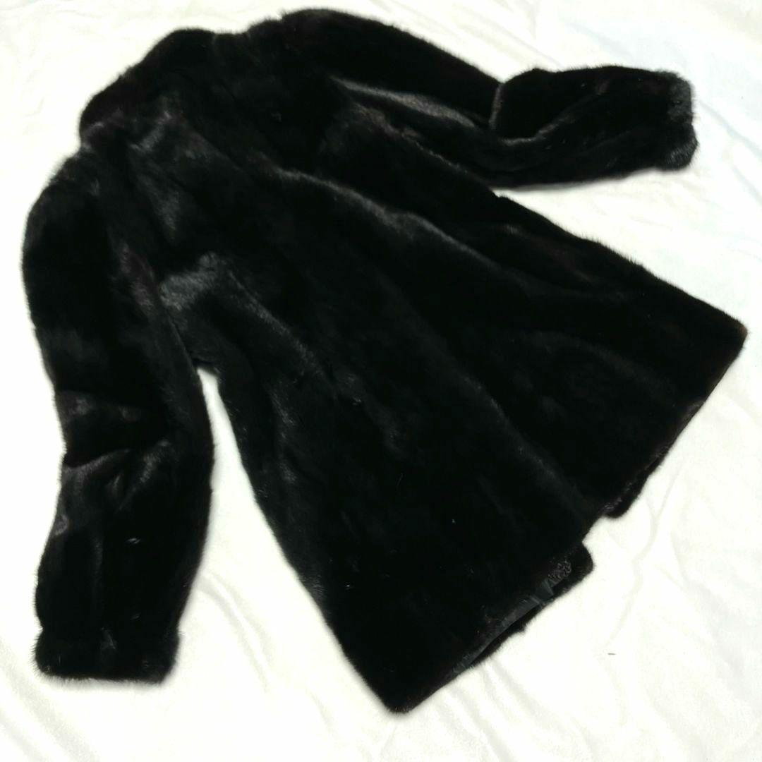 SAGA MINK コート ブラック