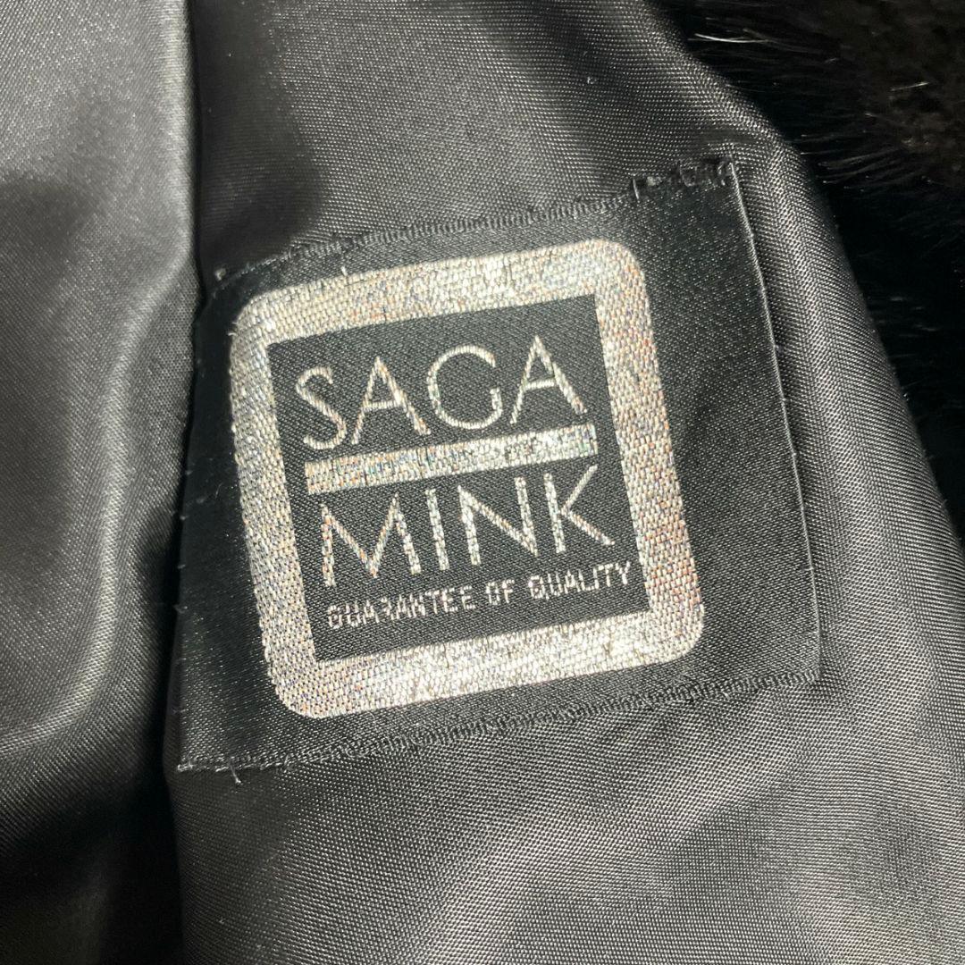 SAGA MINK コート ブラック