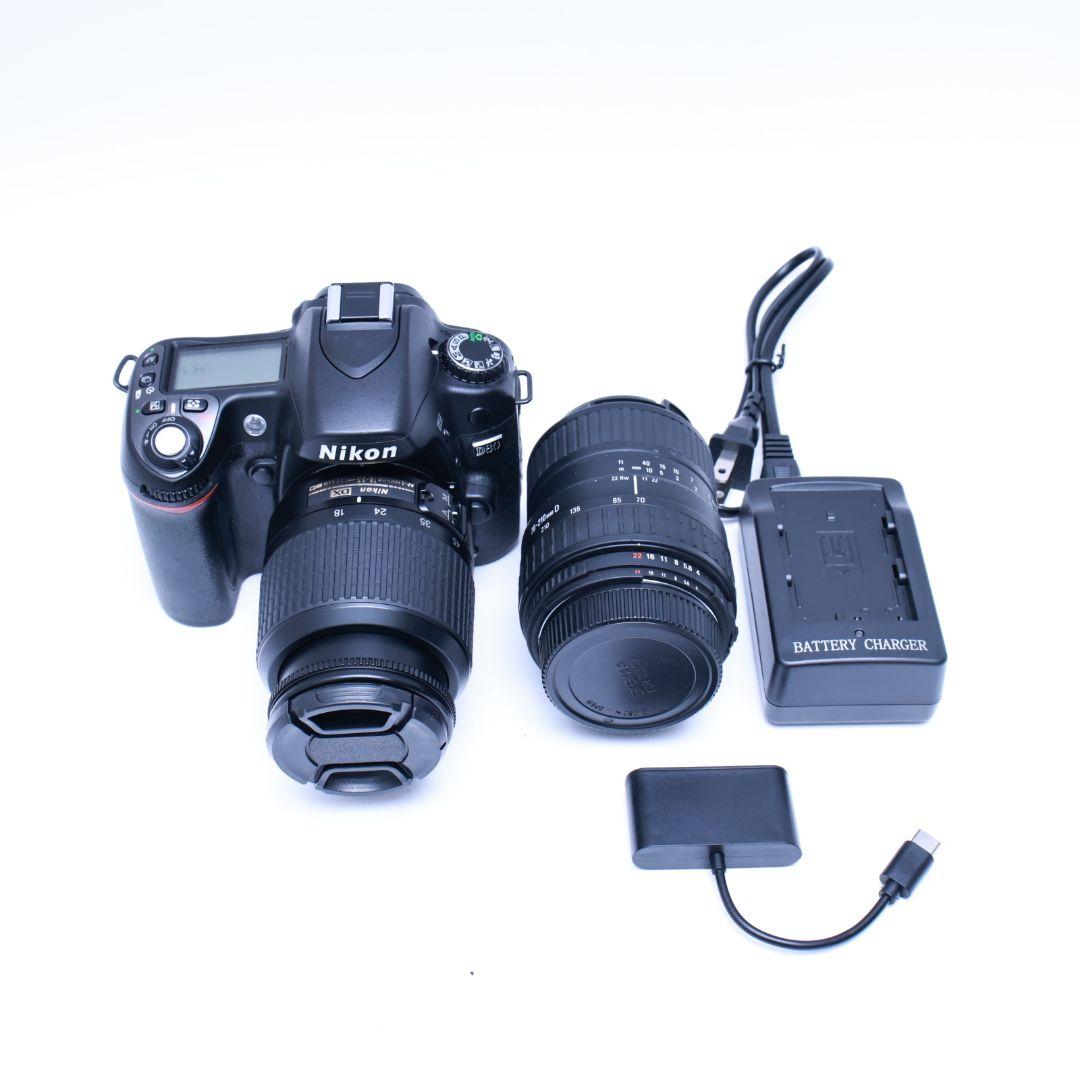 スマホ転送可作例あり Nikon D80 一眼レフデジタルカメラ 電池 レンズ