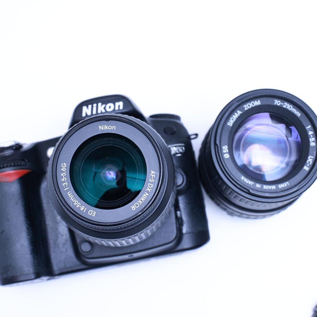スマホ転送可作例あり Nikon D80 一眼レフデジタルカメラ 電池 レンズ