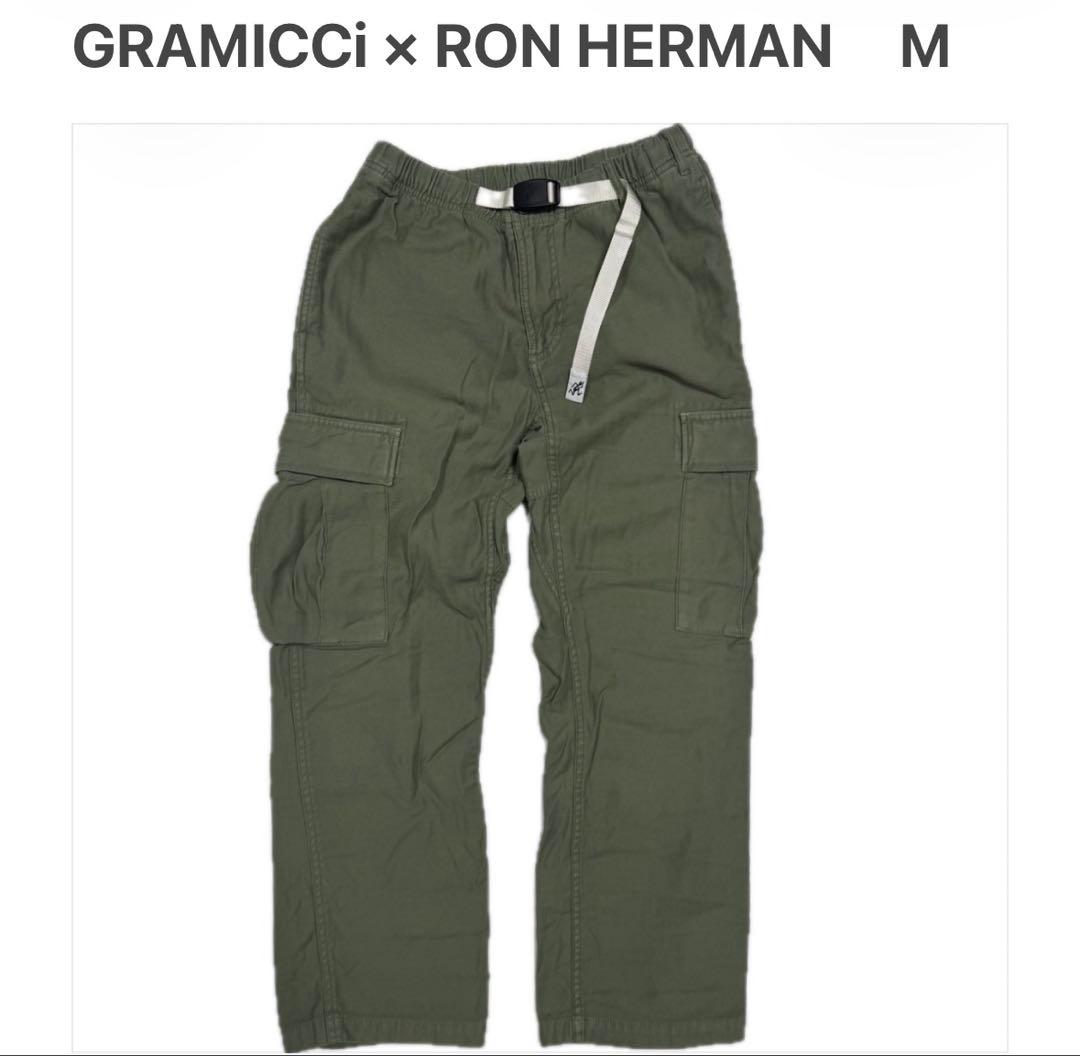 グランド × ロンハーマン M カーゴパンツ オリーブ 別注 イージーパンツ