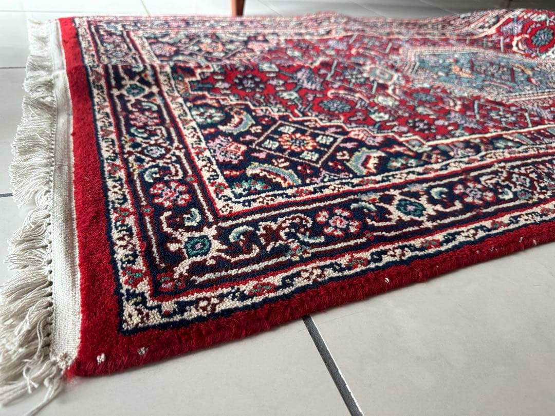 212×72 ヴィンテージラグ　手織　トライバルラグ