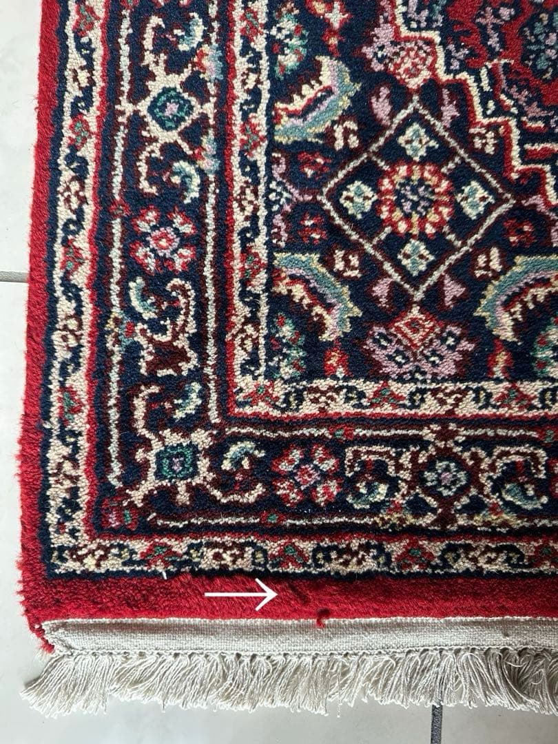 212×72 ヴィンテージラグ　手織　トライバルラグ