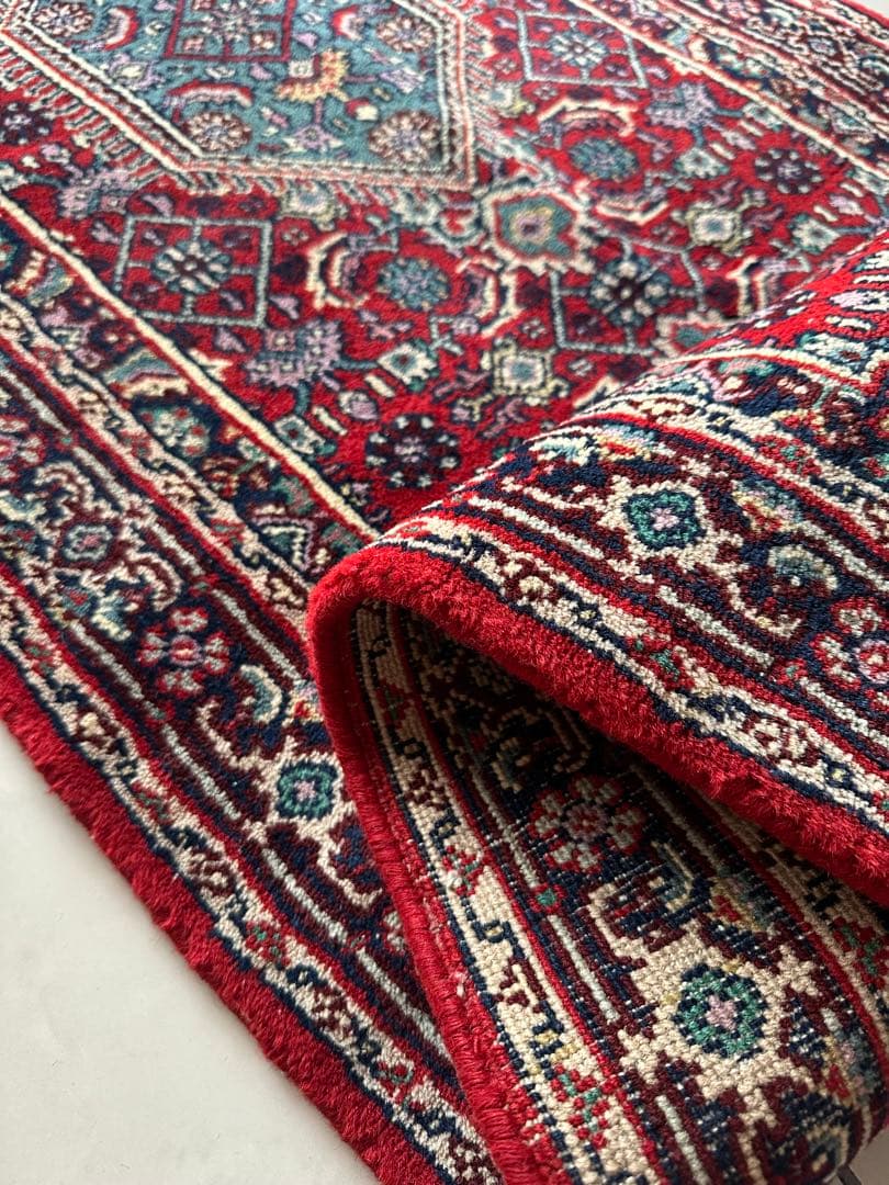 212×72 ヴィンテージラグ　手織　トライバルラグ