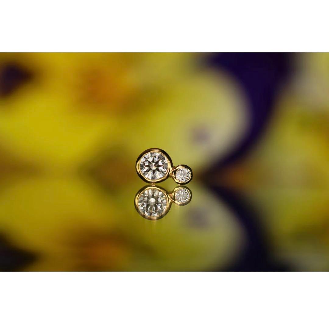 クアラントット　quarant’otto K18 ダイヤモンド　片耳　ピアス