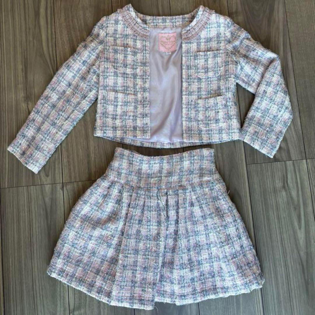 【aliyuさま専用】メゾピアノ ツイードジャケットスカートセット　120cm