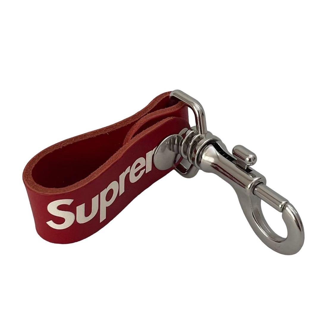 Supreme シュプリーム レザーキーリング 赤 Keychain レザー