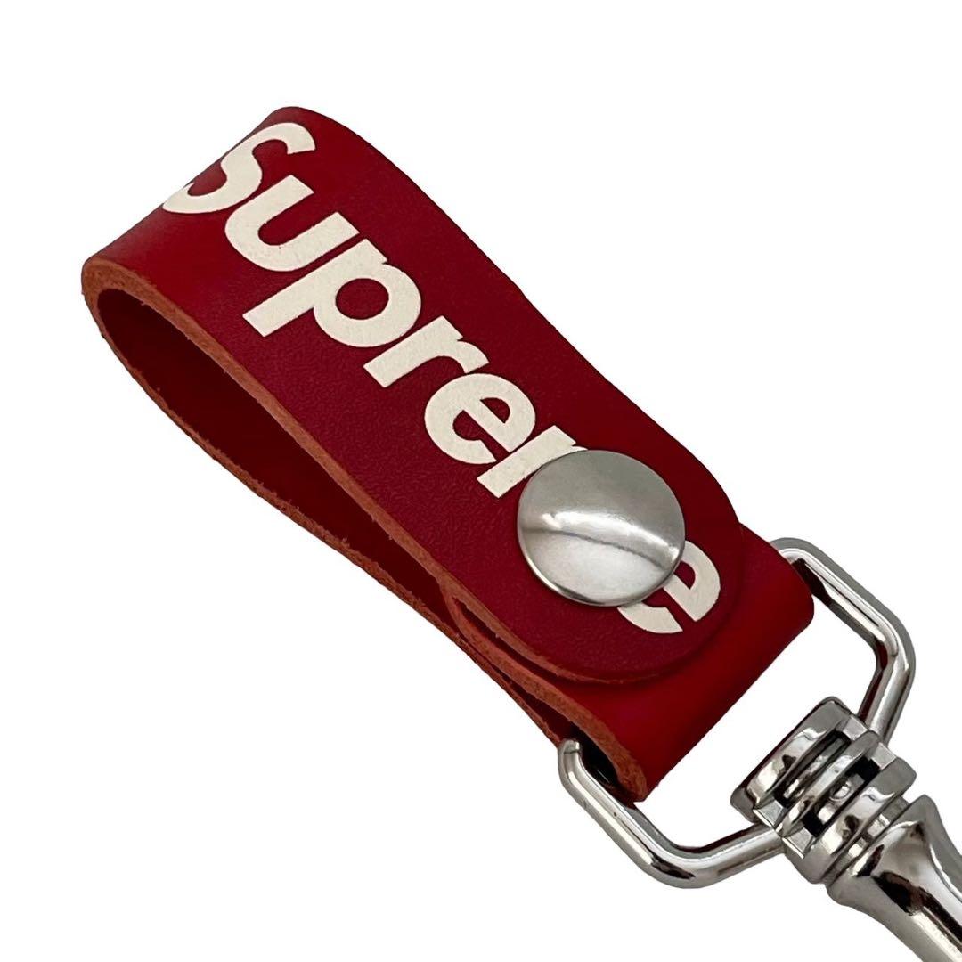 Supreme シュプリーム レザーキーリング 赤 Keychain レザー