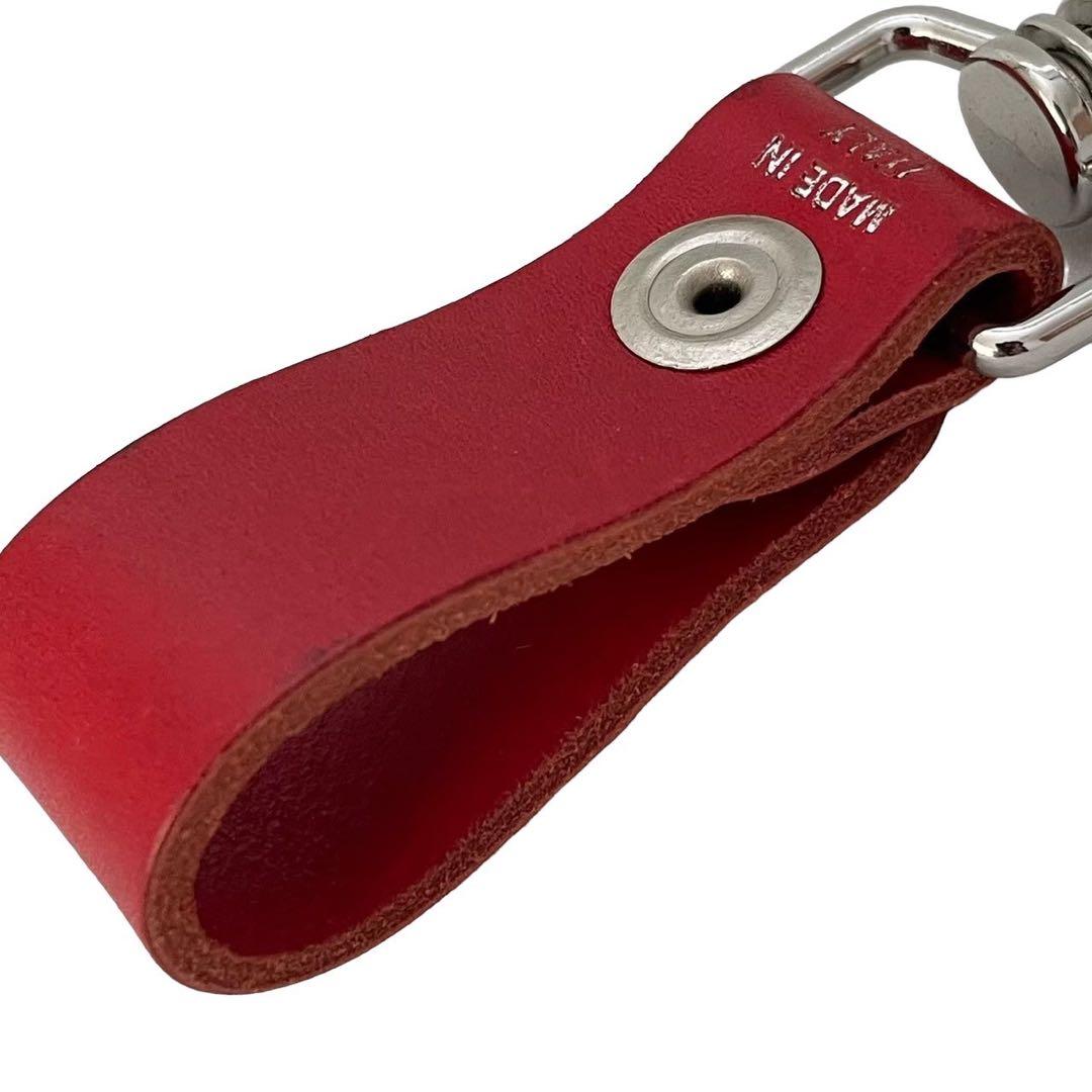 Supreme シュプリーム レザーキーリング 赤 Keychain レザー