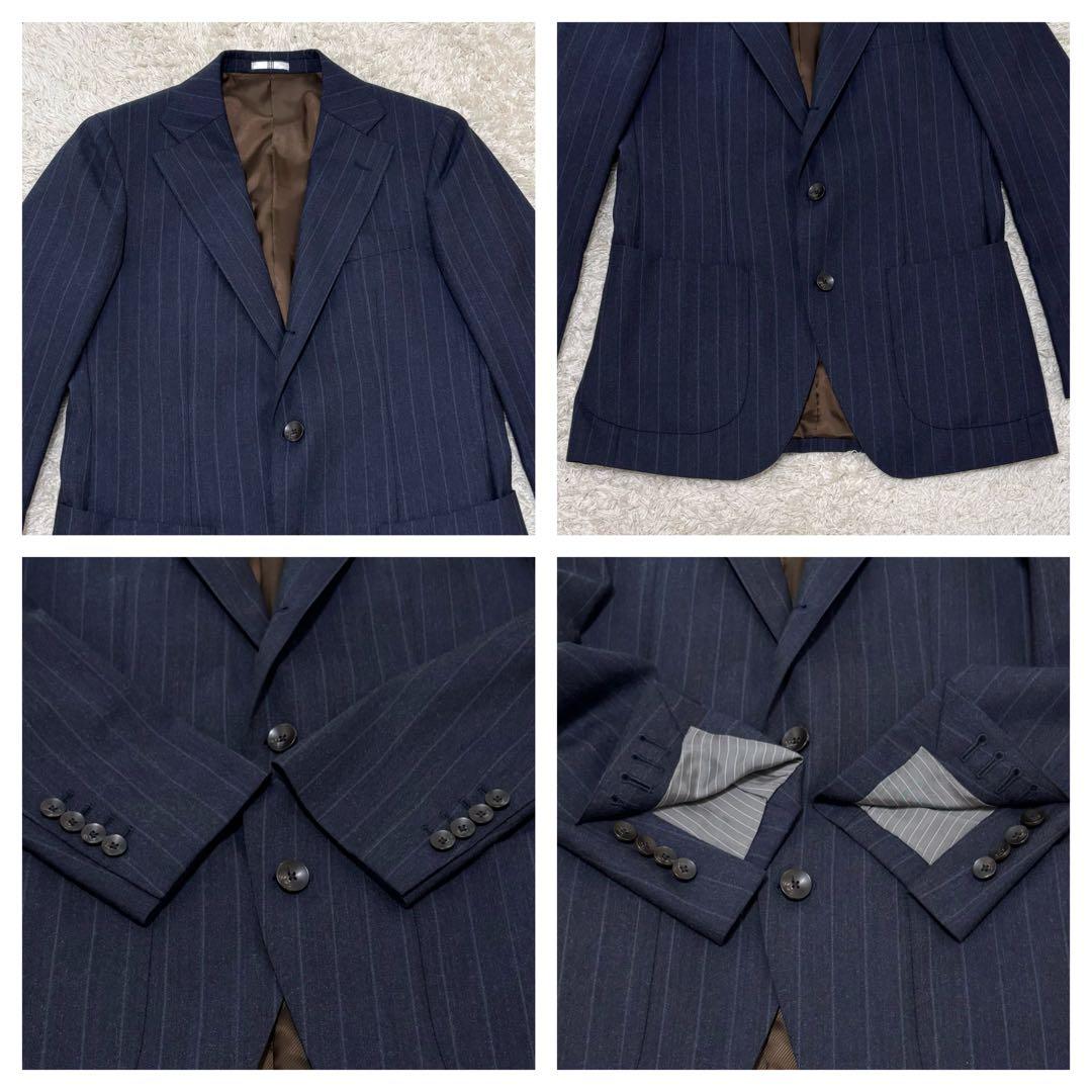 【極美品】スーツセレクト　セットアップ　スーツ　ペイズリー　M　スライドウエスト