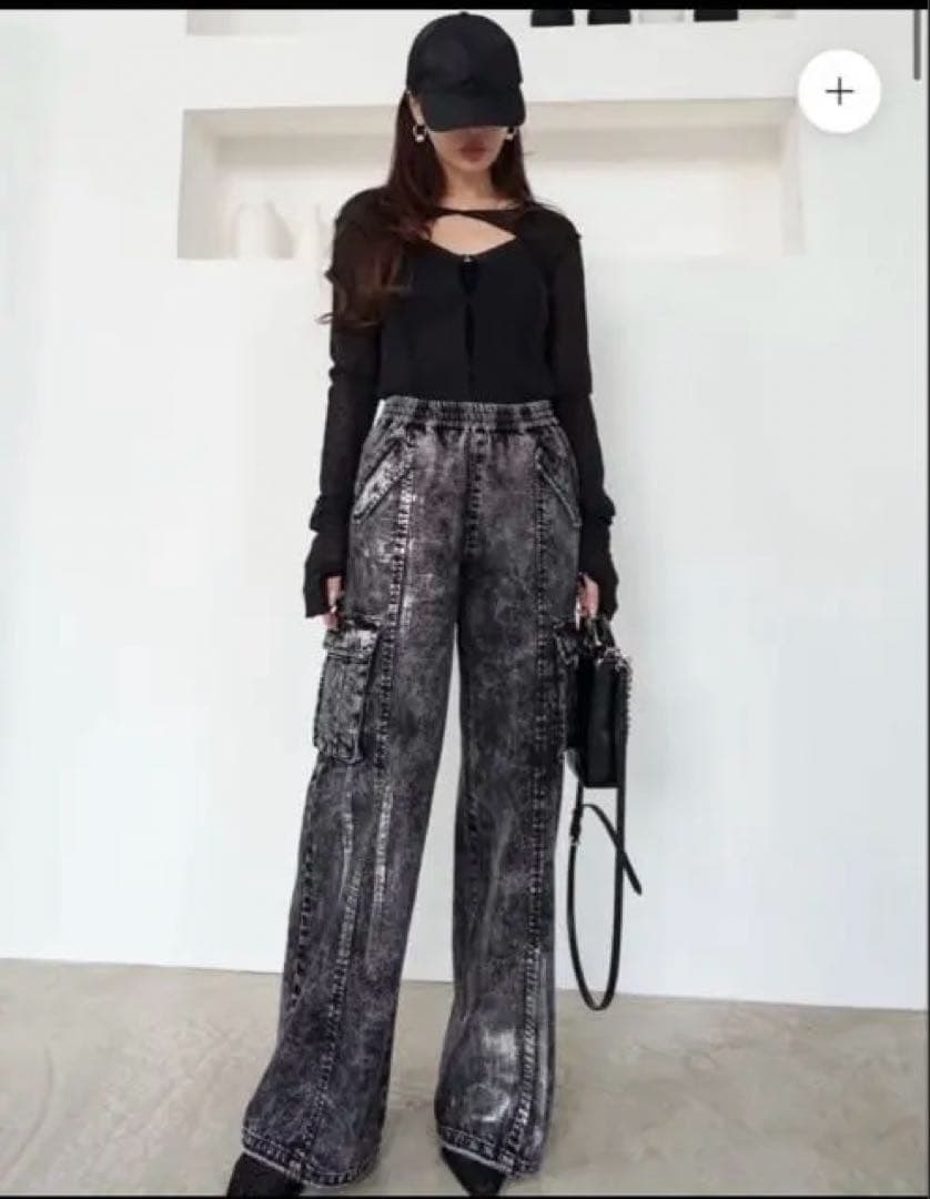 glamlips グラムリップスグラデーションワイドデニムパンツ