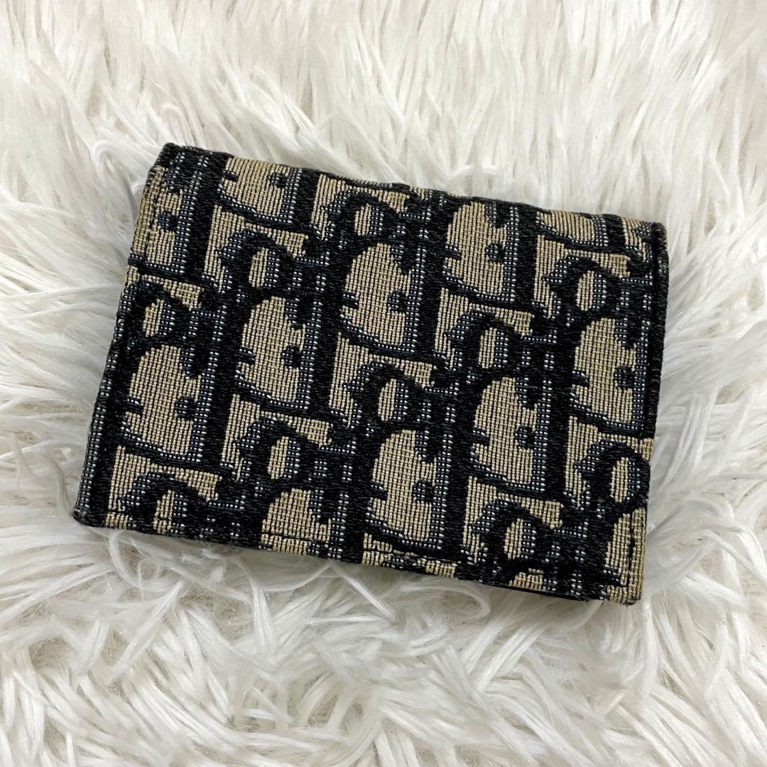 未使用級✨ディオール 名刺入れ アイコン CDロゴ レザー オブリーク 黒