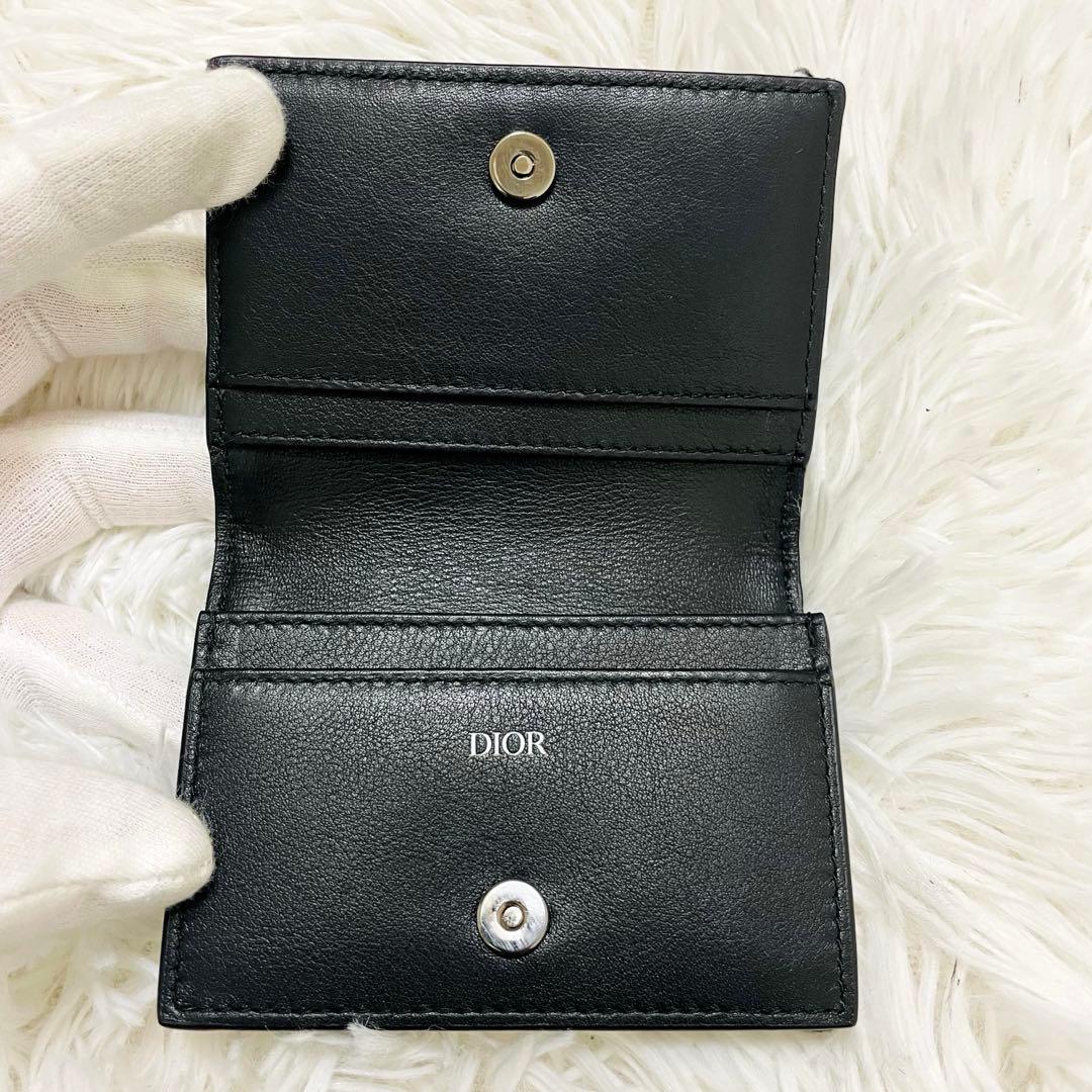 未使用級✨ディオール 名刺入れ アイコン CDロゴ レザー オブリーク 黒