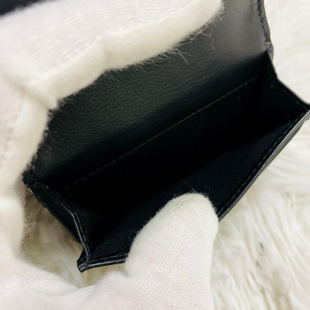 未使用級✨ディオール 名刺入れ アイコン CDロゴ レザー オブリーク 黒