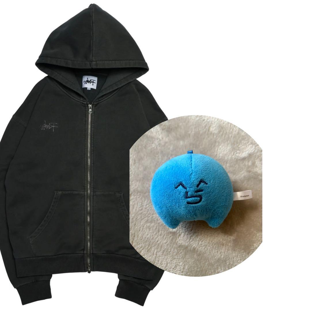 らっだぁ　ロゴジップフーディ　M チャコールグレー　キーホルダー週末のみ値下げ