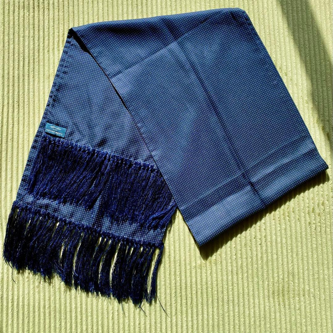 【ジョリジョリーナ！】stefanobigi ネイビー ドット柄 ストール