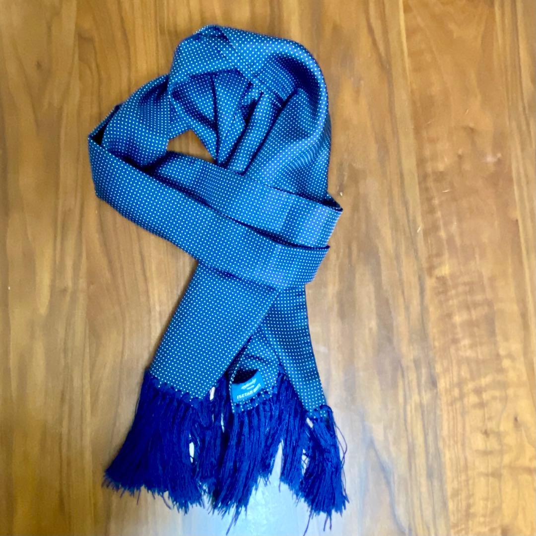 【ジョリジョリーナ！】stefanobigi ネイビー ドット柄 ストール